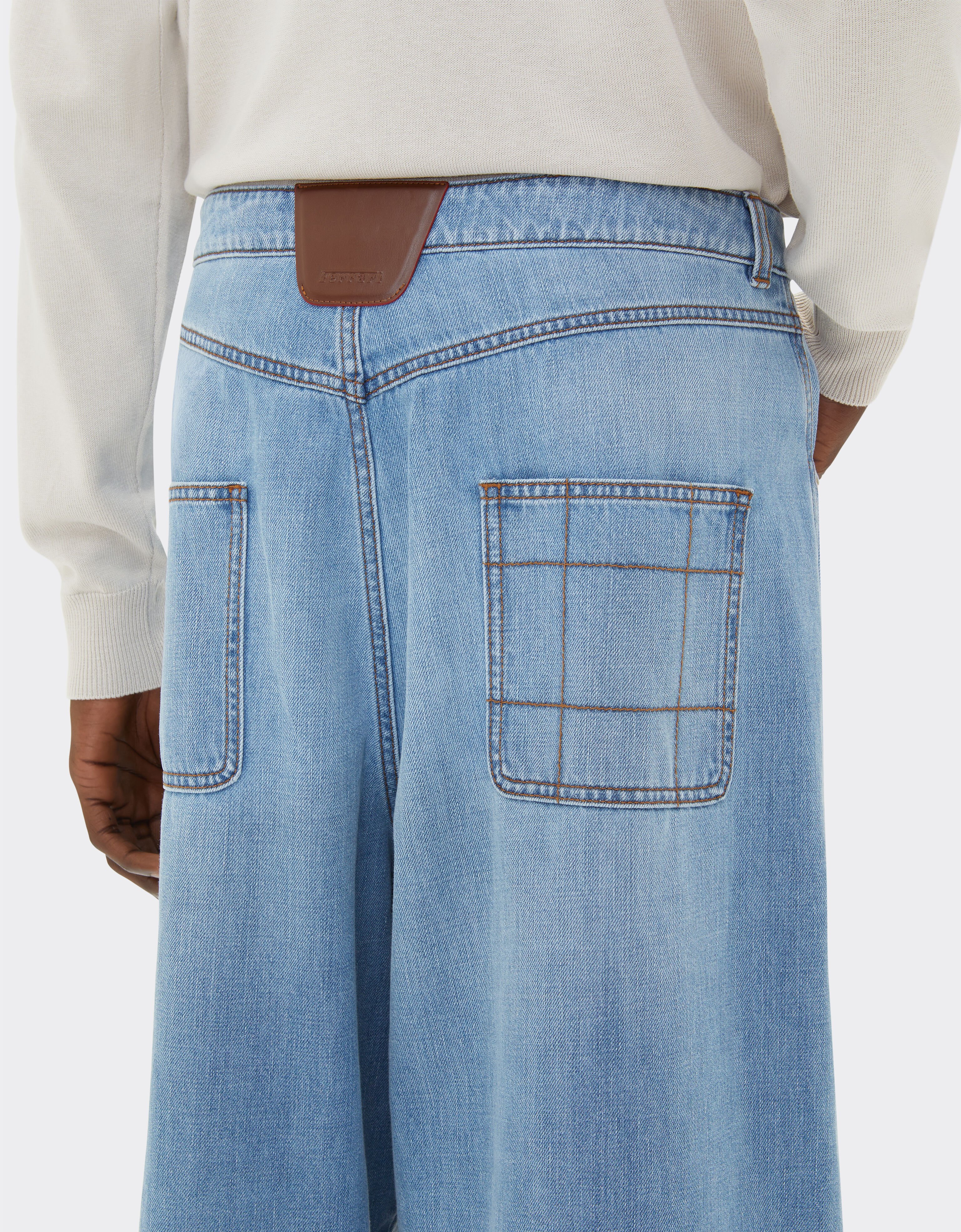 Ferrari Five-pocket denim trousers Light Denim 21828f