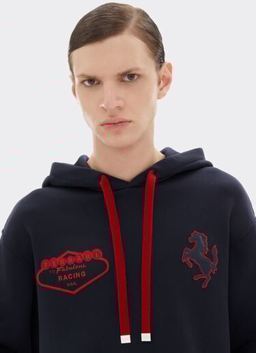 Ferrari Cotton blend hoodie Navy 51021f