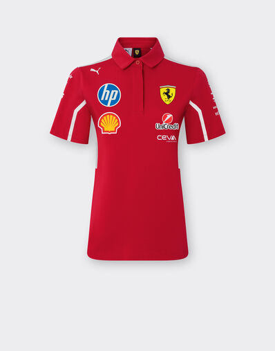 Ferrari Puma for Scuderia Ferrari HP 2025 Team polo shirt Red LA04Jf