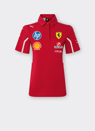 Ferrari Puma for Scuderia Ferrari HP 2025 Team polo shirt Cherry LA027f