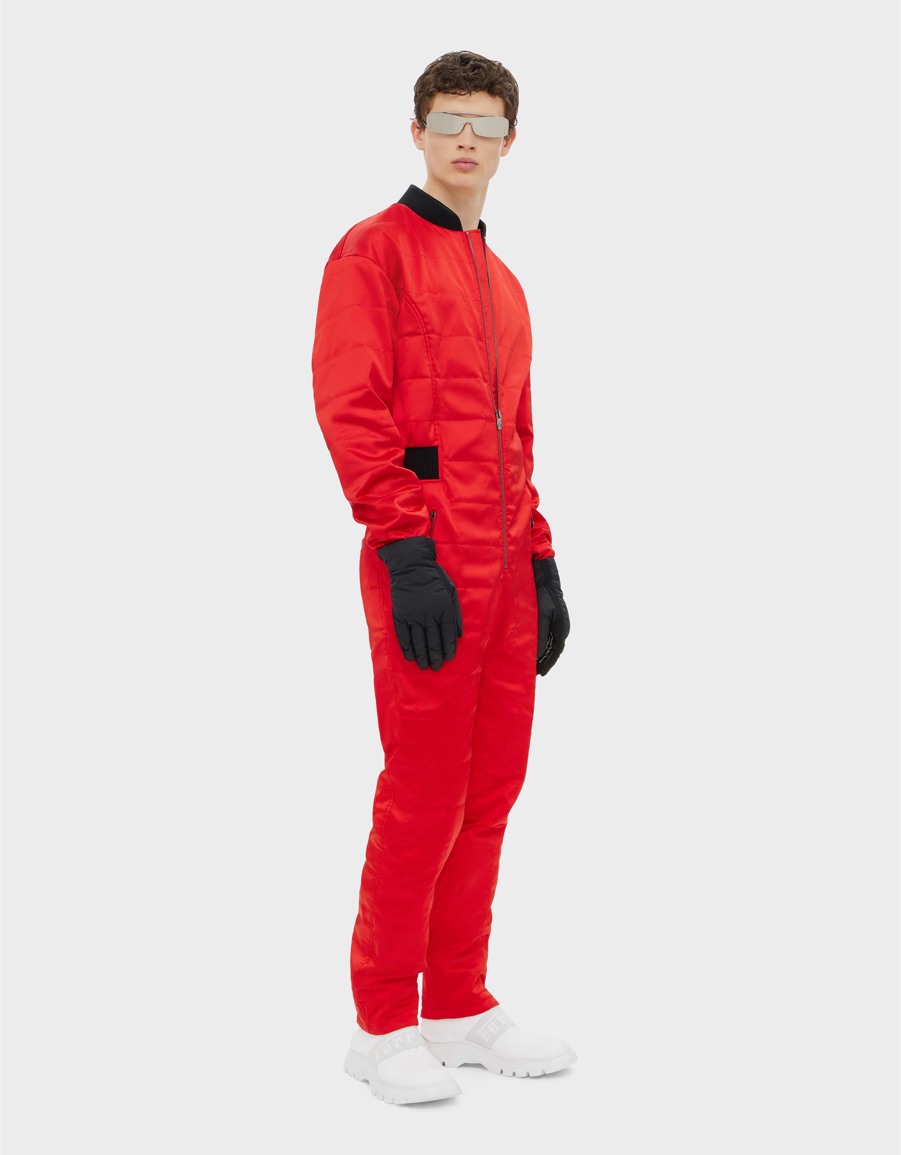 Ferrari Q-CYCLE® jumpsuit with '7x7' quilting Rosso Dino 48175f