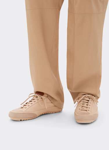 Ferrari Pilote en cuir nappa et daim Nude 22736f
