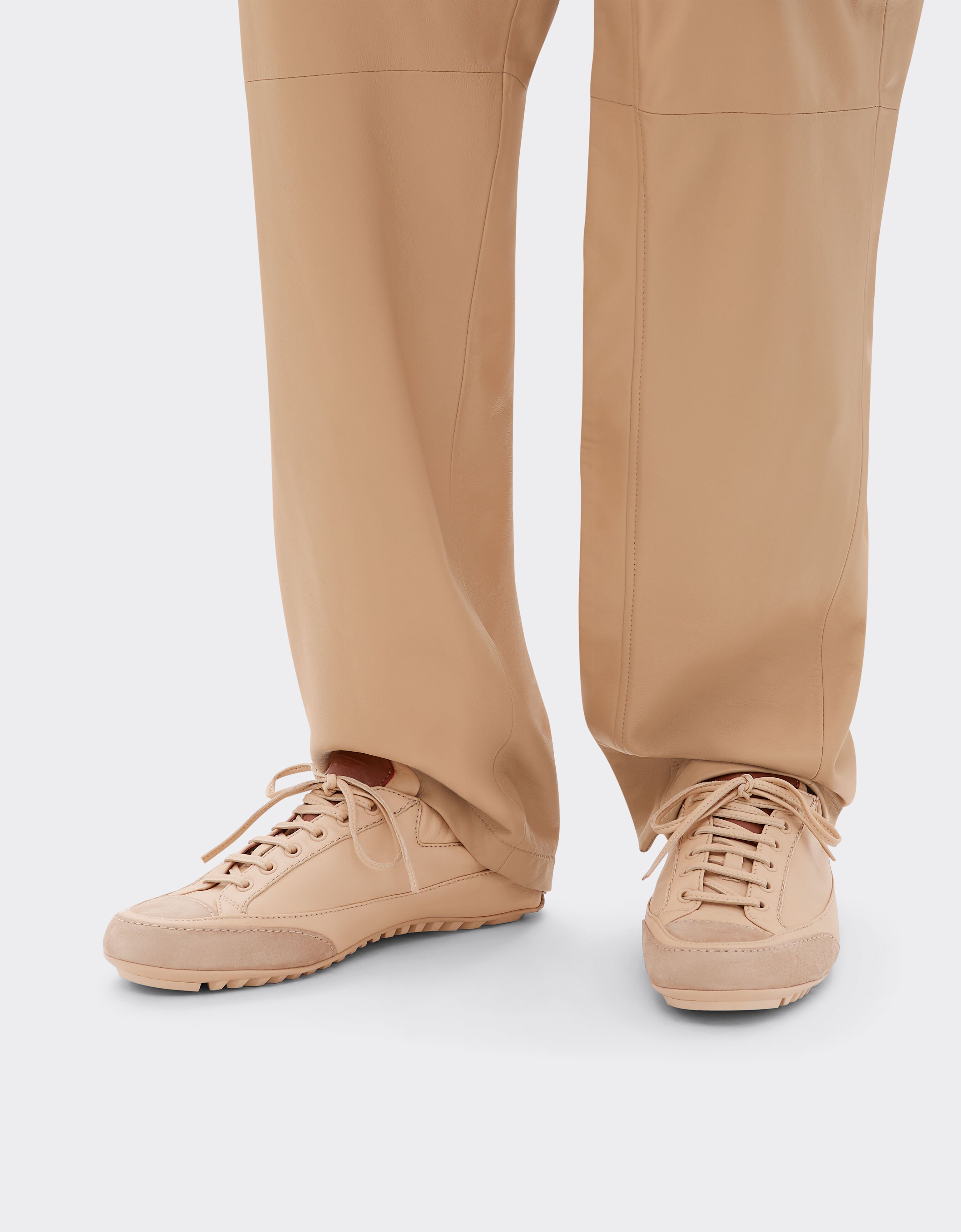 Ferrari Pilote en cuir nappa et daim Nude 22736f