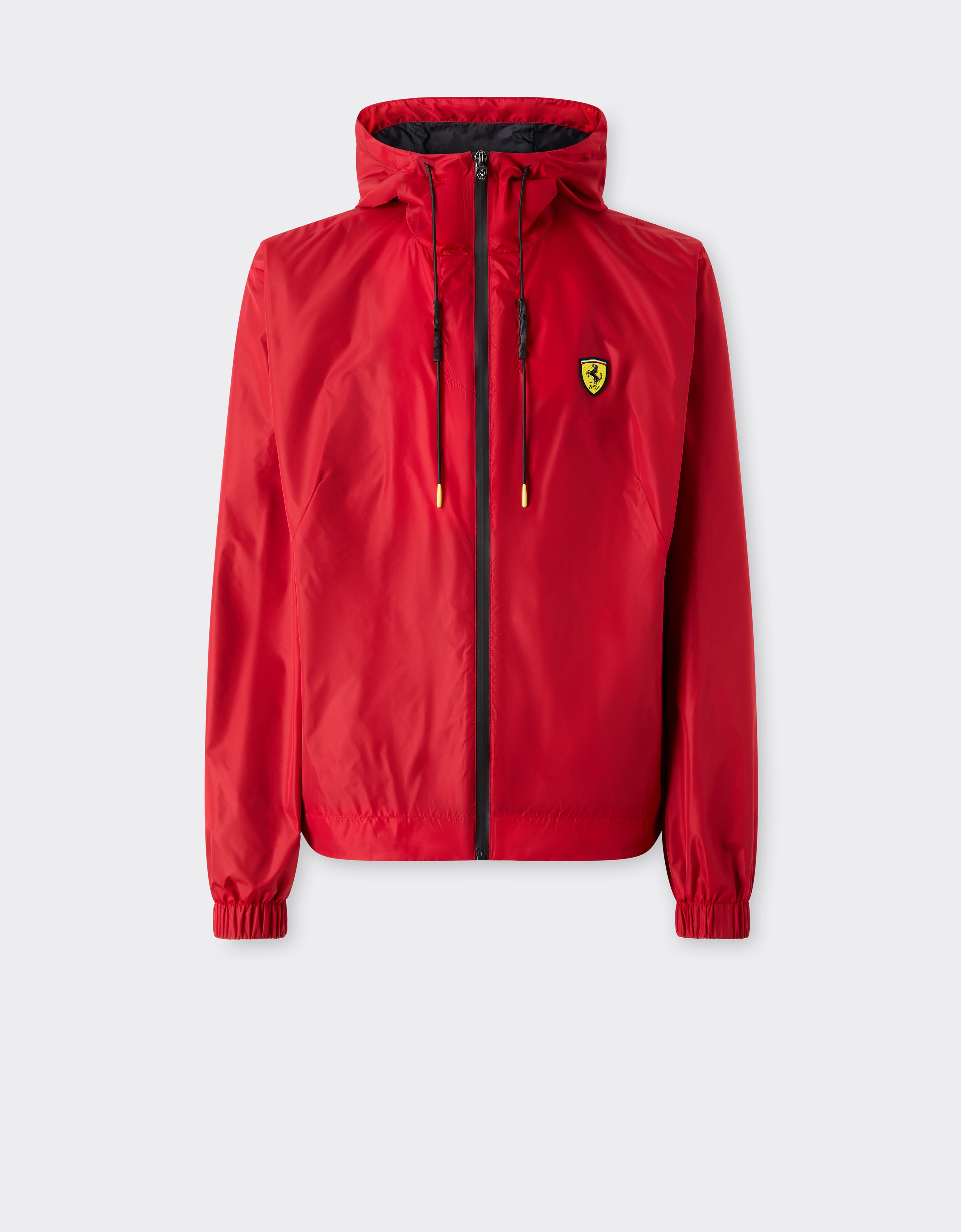 Rosso Nylon windbreaker with Ferrari Scudetto | Ferrari®