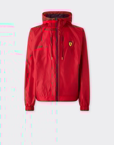  Nylon-Windjacke mit Ferrari-Wappen Rosso SWMOU0004WNY0003f