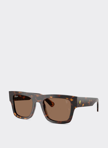 Ferrari Ray-Ban for Scuderia Ferrari RB2217M in havana acetate with dark brown lenses Beige LA01Hf