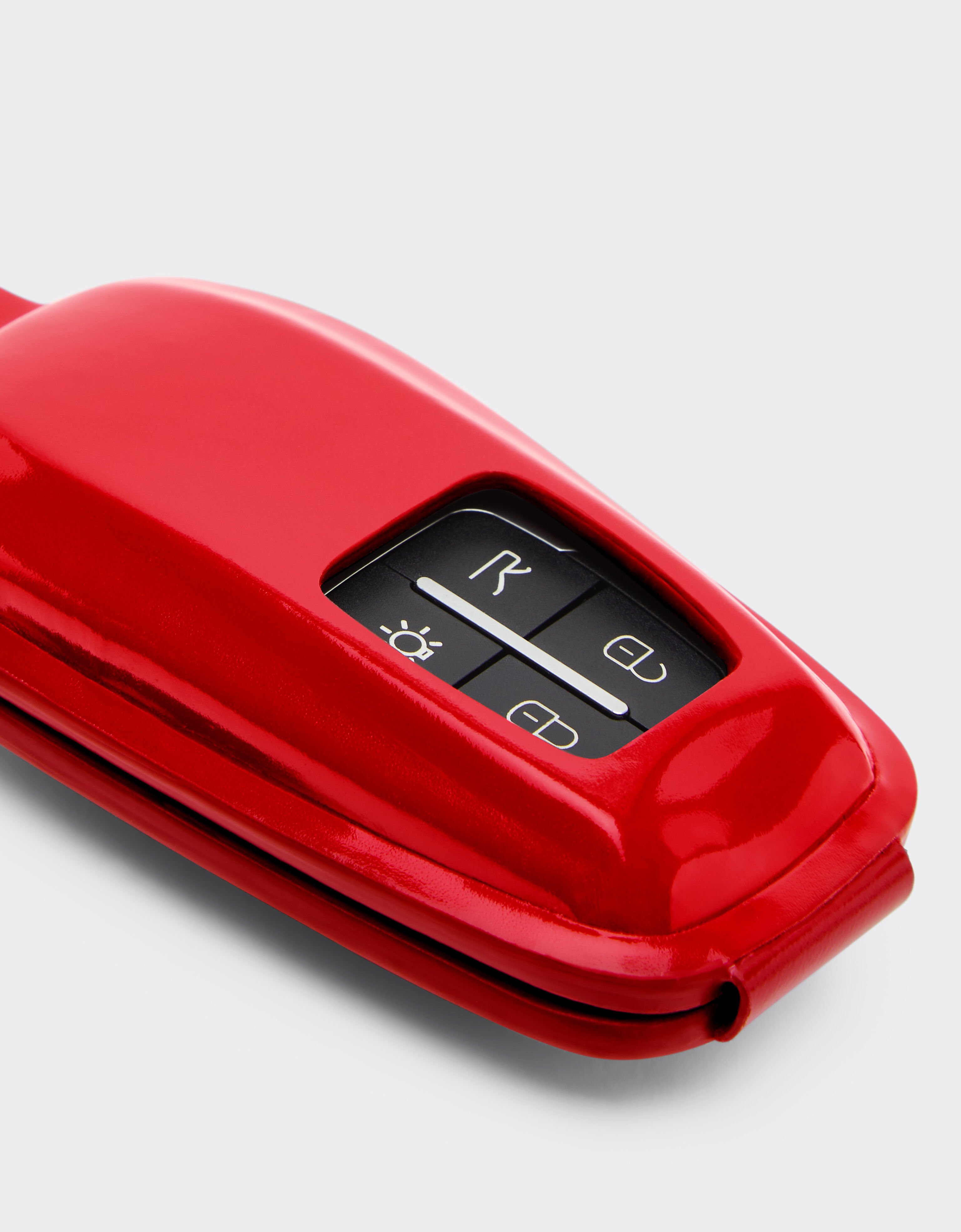 Ferrari Ferrari keyring in glossy leather Rosso Dino 49749f