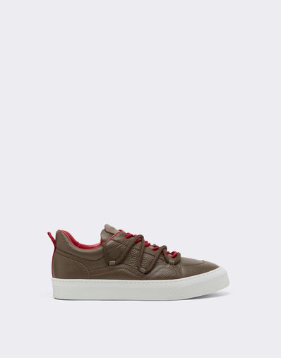 Ferrari Zapatillas bajas de piel granate Mimetico CSMLT0006XL00021f