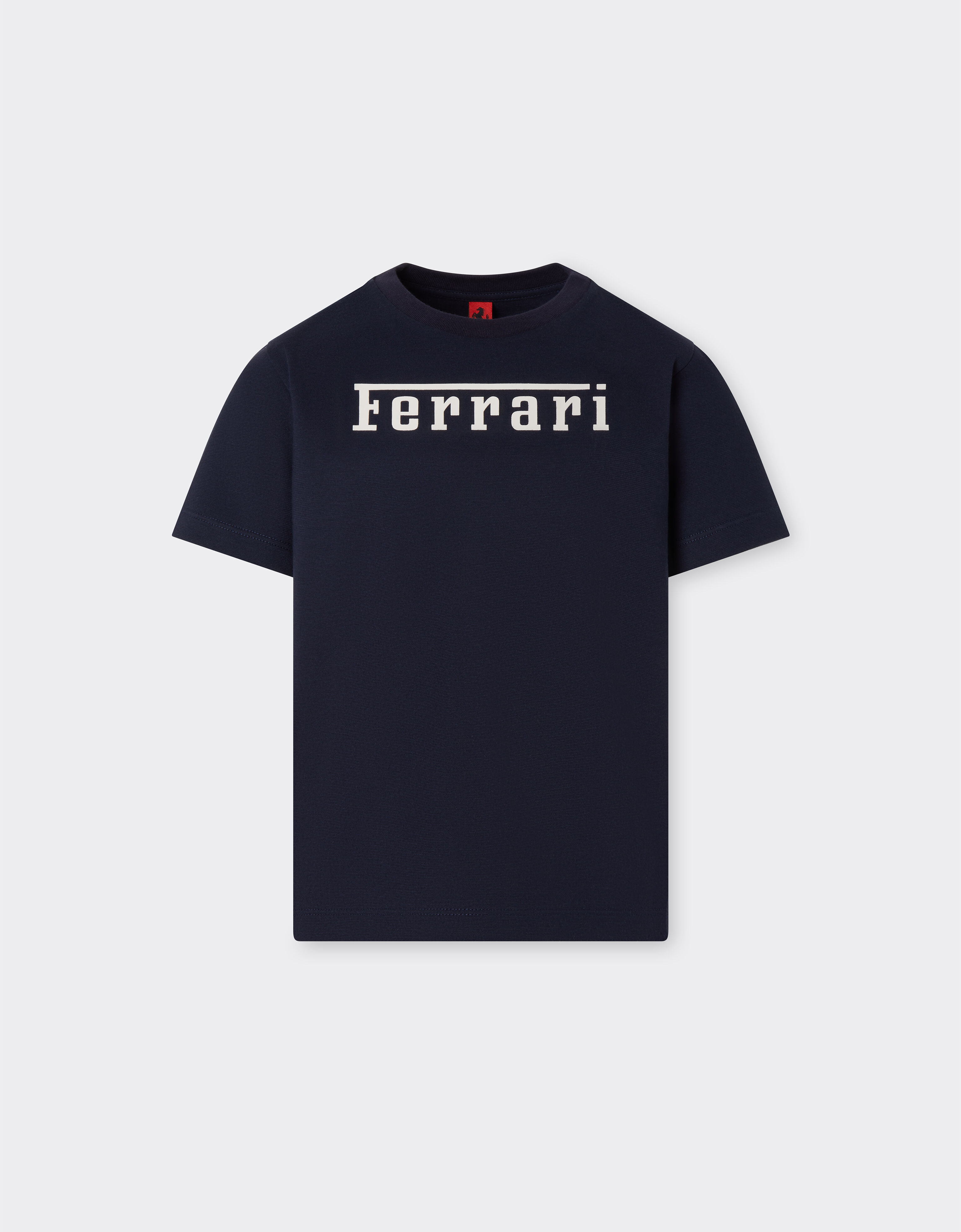 Ferrari Cotton T-shirt with Ferrari logo Navy 51062fK