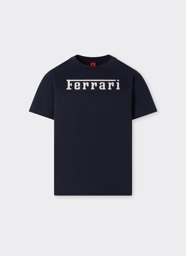 Cotton T-shirt with Ferrari logo Ferrari Cotton T-shirt with Ferrari logo Navy 51062fK