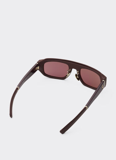 Ferrari Gafas de sol de acetato y piel marrón Ferrari conlentes exclusivas Contrast Pro™ Marrón F1542f