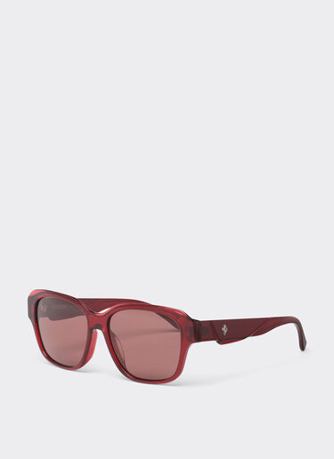 Ferrari Ferrari sunglasses in transparent burgundy acetate with polarised purple lenses Burgundy LA02Nf