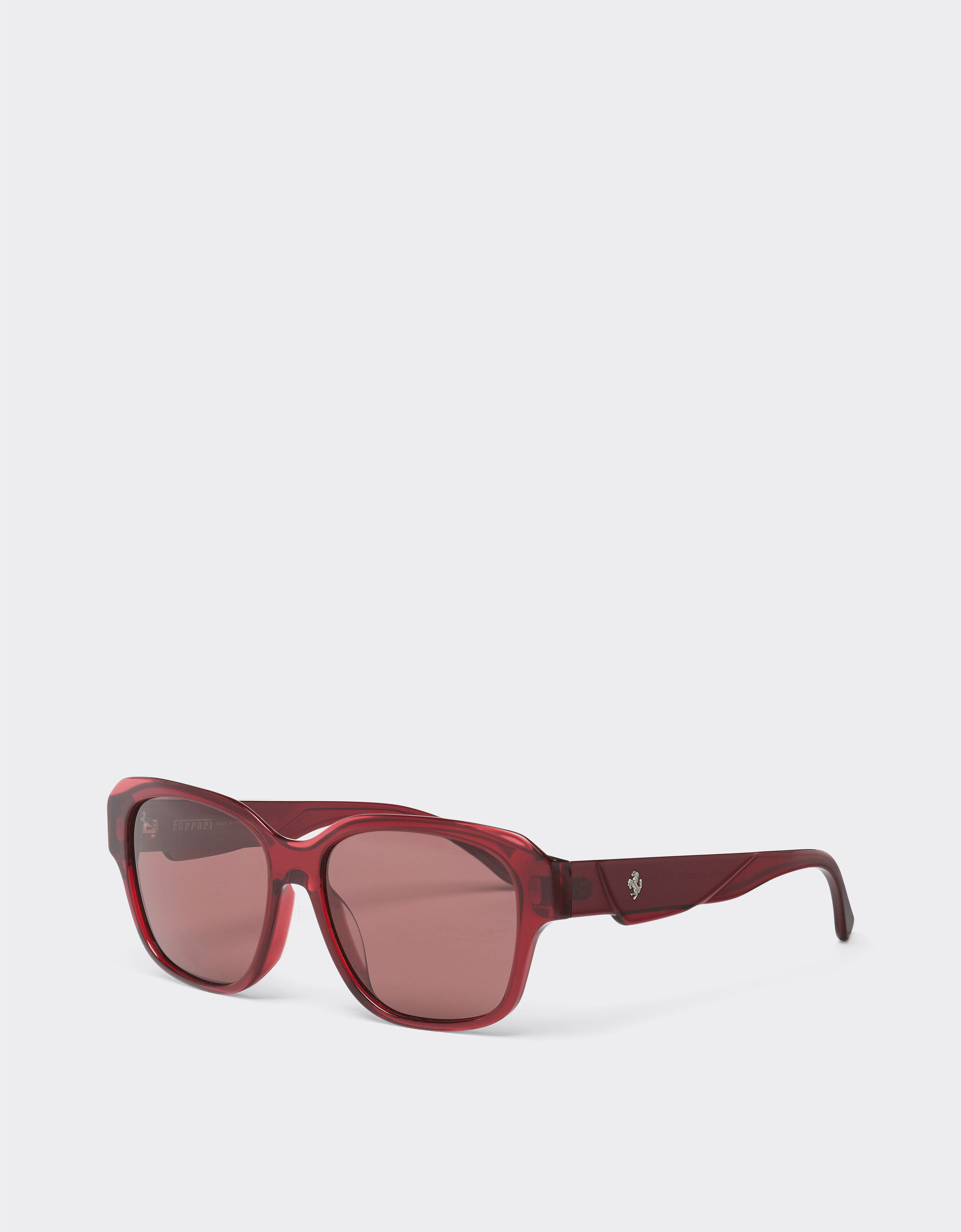 Ferrari Ferrari sunglasses in transparent burgundy acetate with polarised purple lenses Burgundy LA02Nf