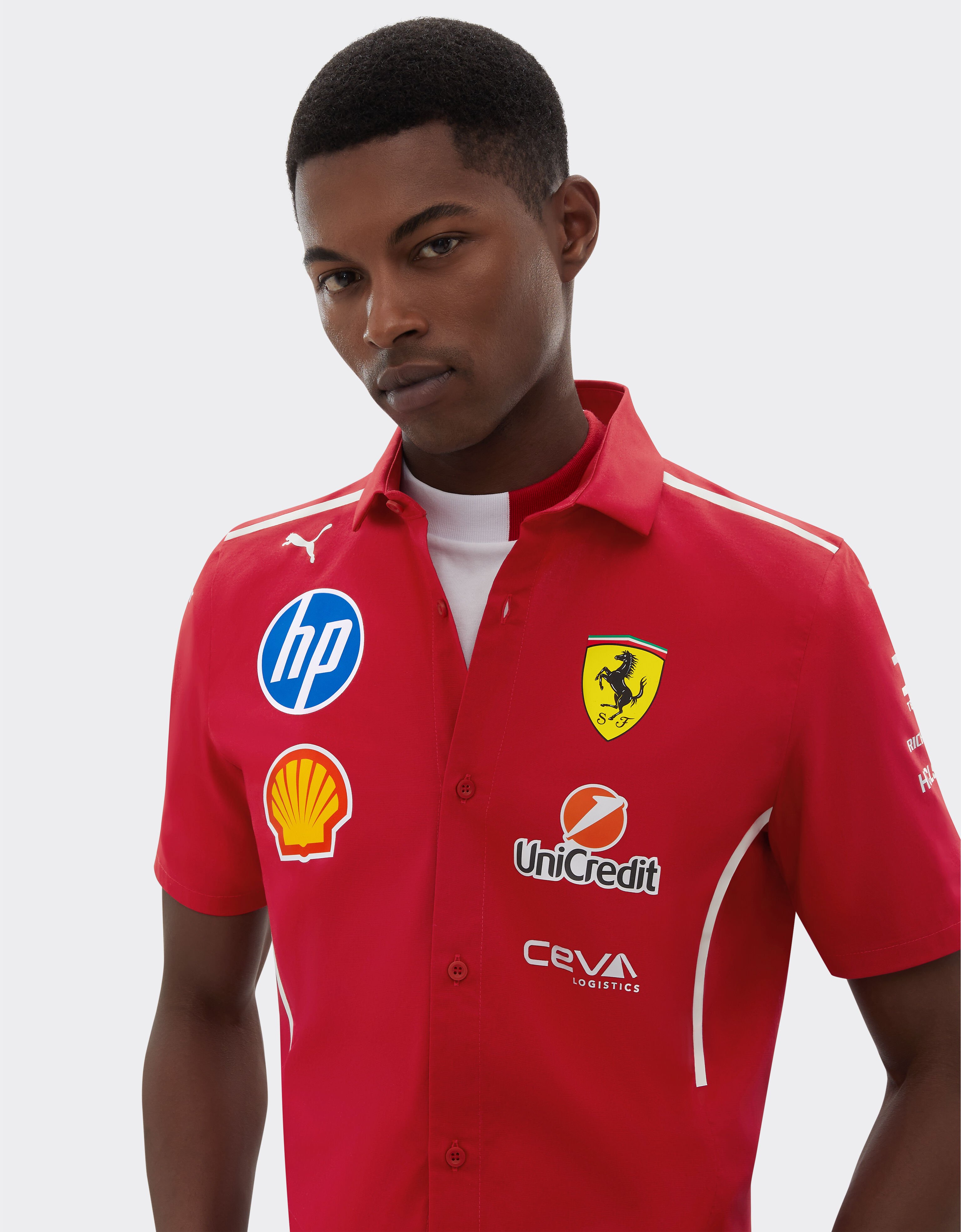 Ferrari Puma for Scuderia Ferrari HP 2025 Team shirt Cherry LA01Zf