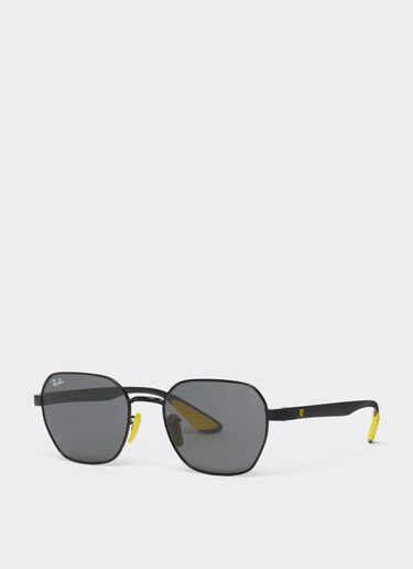 Ferrari Ray-Ban für Scuderia Ferrari Sonnenbrille 0RB3794M aus schwarzem Metall mit grauen Gläsern Schwarz F1301f