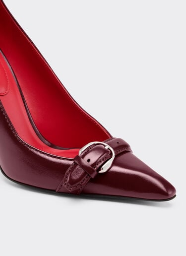 Court shoes in wet-effect glossy leather Ferrari Court shoes in wet-effect glossy leather Cherry 49388f