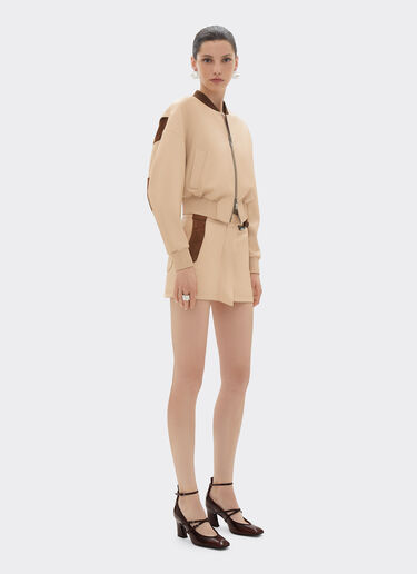 Ferrari Mini skirt in nappa and suede Chalk 22590f