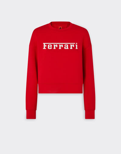 Ferrari Scuba sweatshirt with Ferrari logo Rosso Corsa 20520f