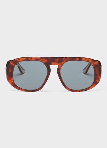 Ferrari Ferrari sunglasses in brown tortoiseshell acetate with polarised blue lenses Brown LA02Yf