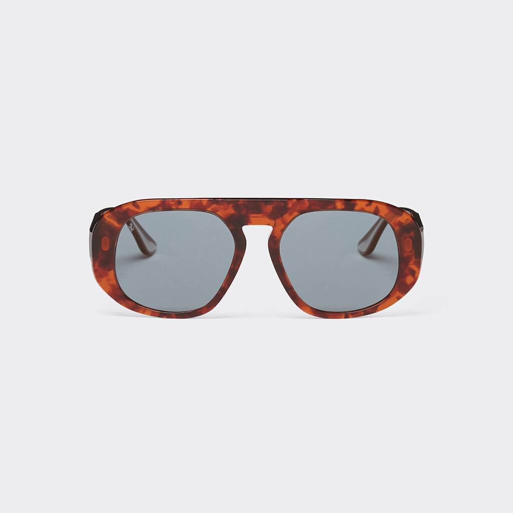 Ferrari Ferrari sunglasses in brown tortoiseshell acetate with polarised blue lenses Brown LA02Yf
