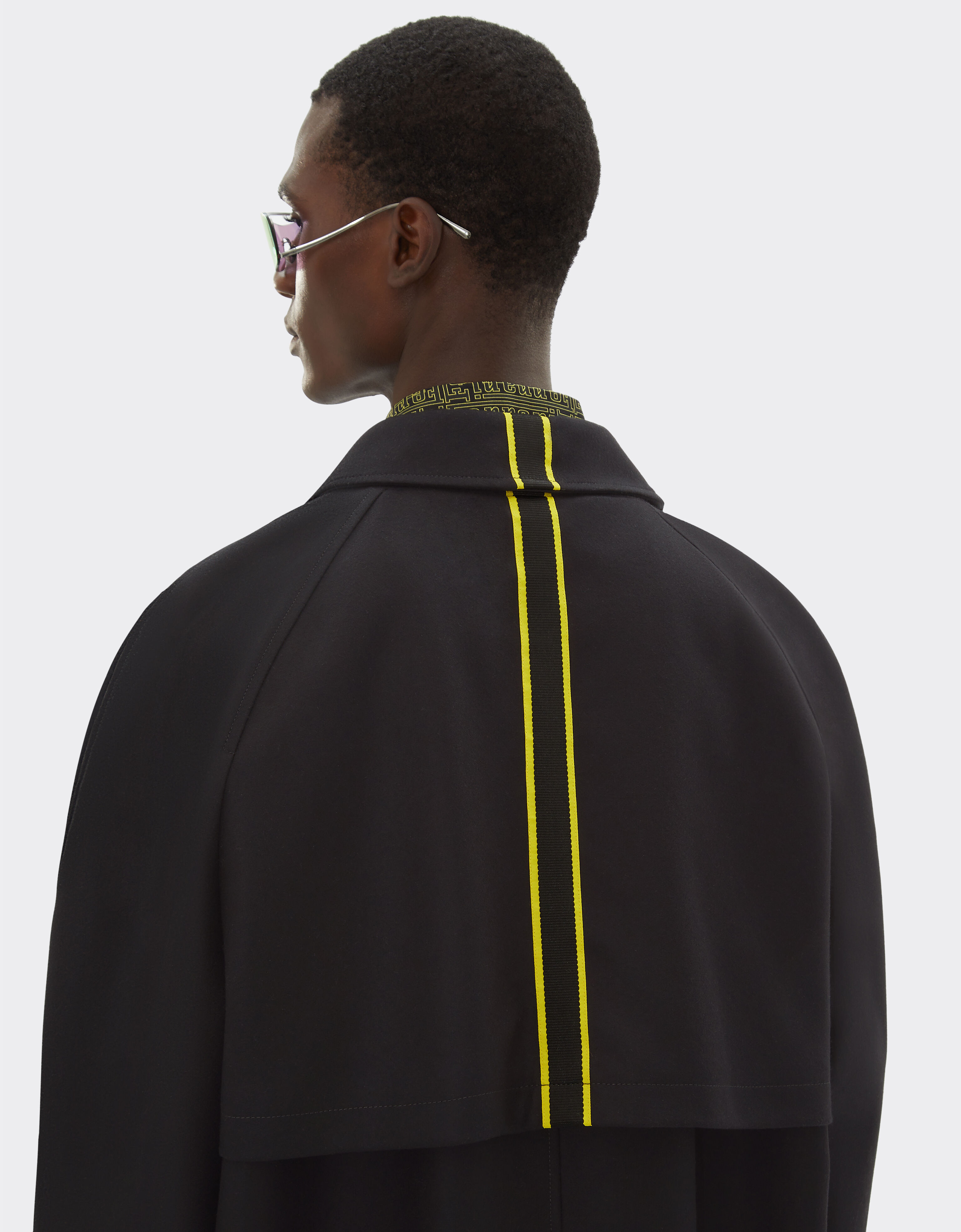 Ferrari Manteau imperméable en laine, nylon et cachemire Noir 20451f
