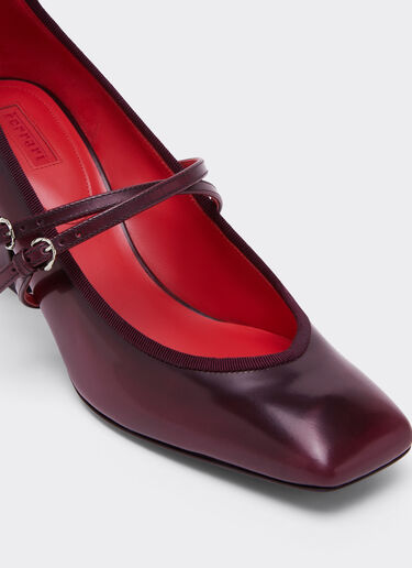 Ferrari Leather Mary Jane pumps Cherry 22732f