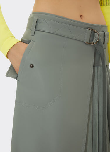 Ferrari Pleated skirt in suede and leather Ingrid 48336f