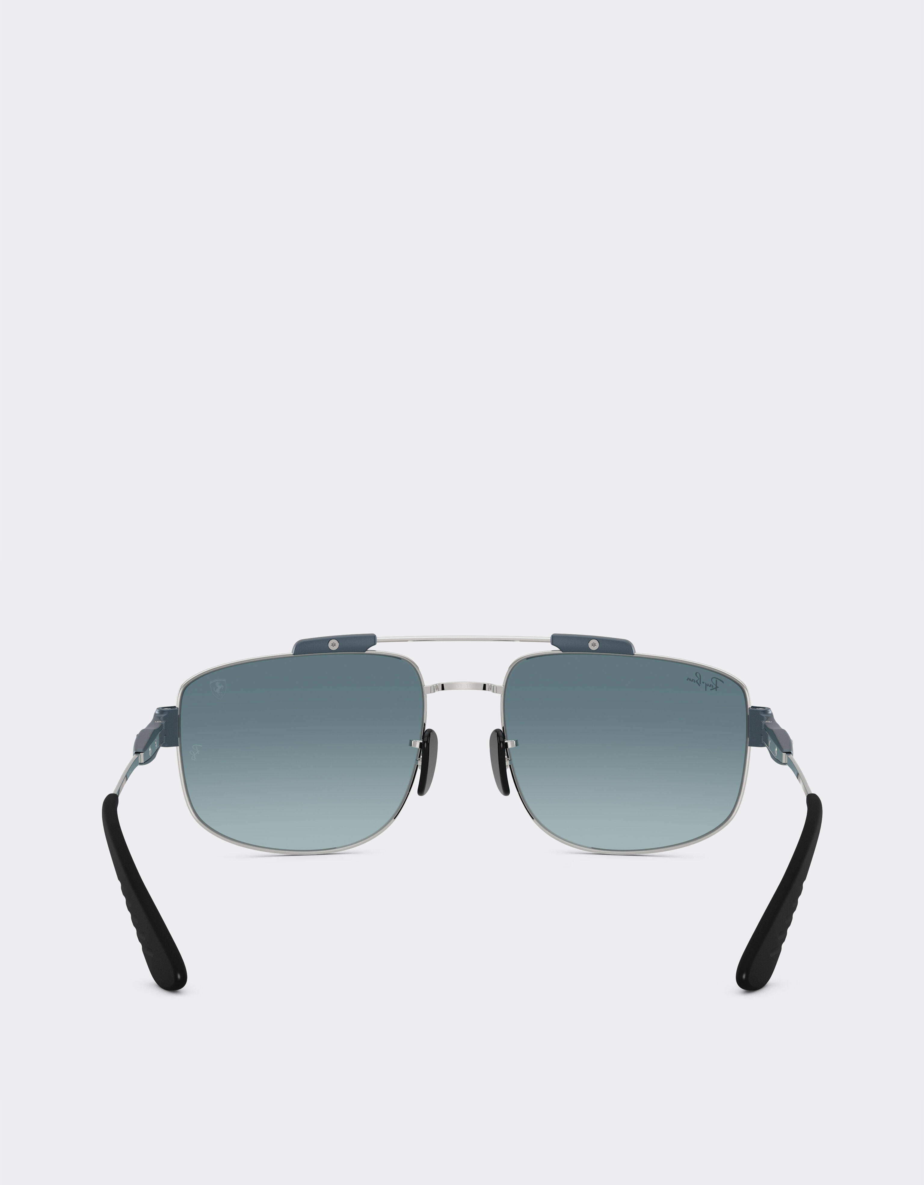 Ferrari Ray-Ban for Scuderia Ferrari RB3789M in silver metal with grey gradient blue lenses Silver LA0JMf