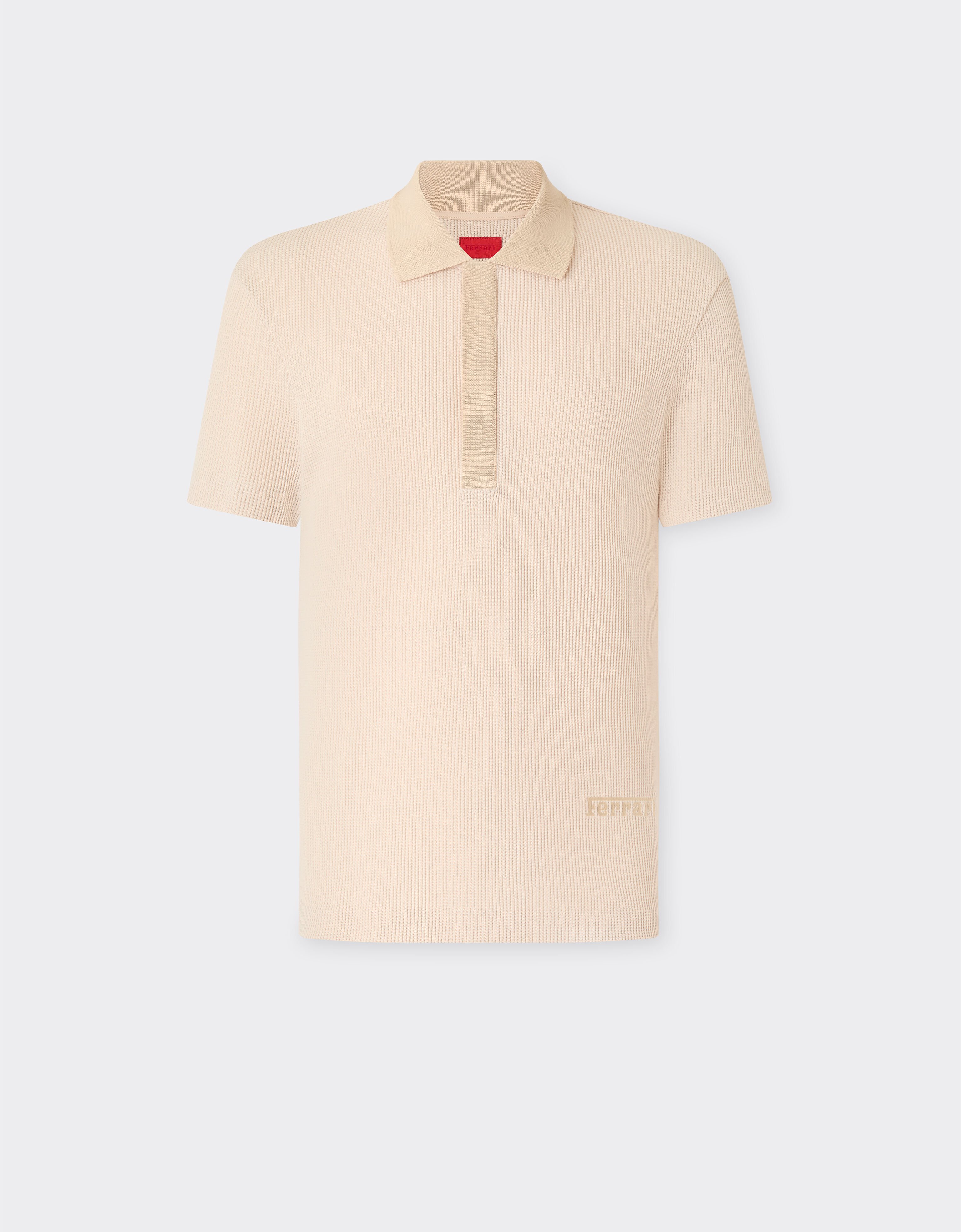 Ferrari Polo en piqué de coton avec logo Ferrari Powder Pink 50103f