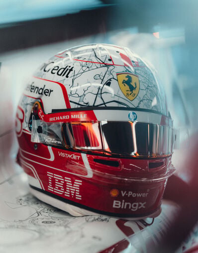 Ferrari Charles Leclerc 1:1 Special Edition Helmet for the 2026 Austin Grand Prix Multicolor LO0R3059EXT0001f