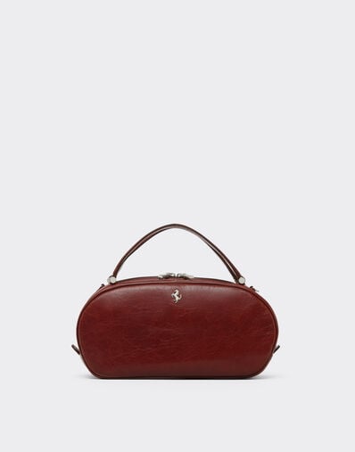 Ferrari Ferrari Dino Mini Bowling Bag Soft in semi-gloss leather Fired Brick 51009f