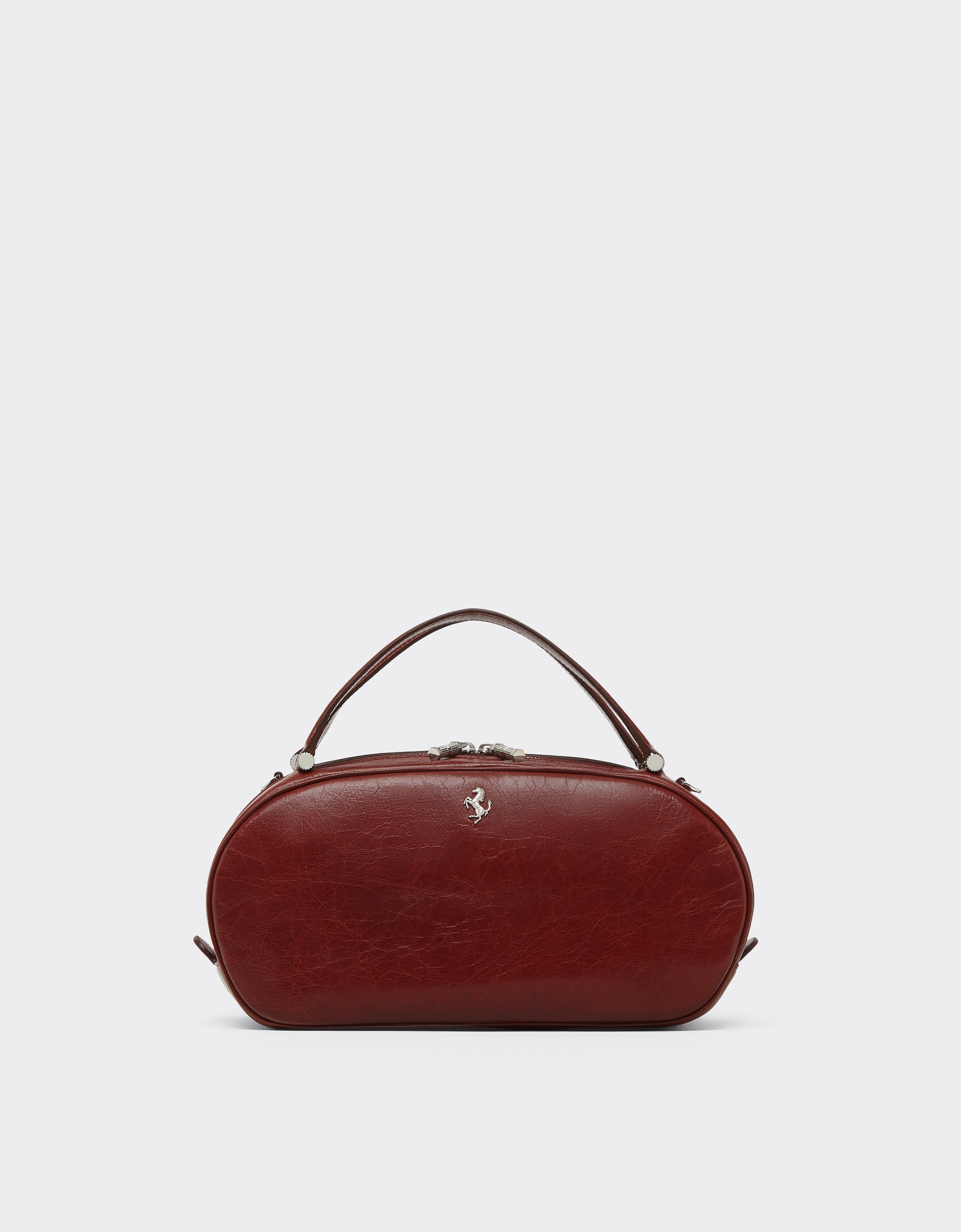 Ferrari Ferrari Dino Mini Bowling Bag Soft in semi-gloss leather Fired Brick 51009f