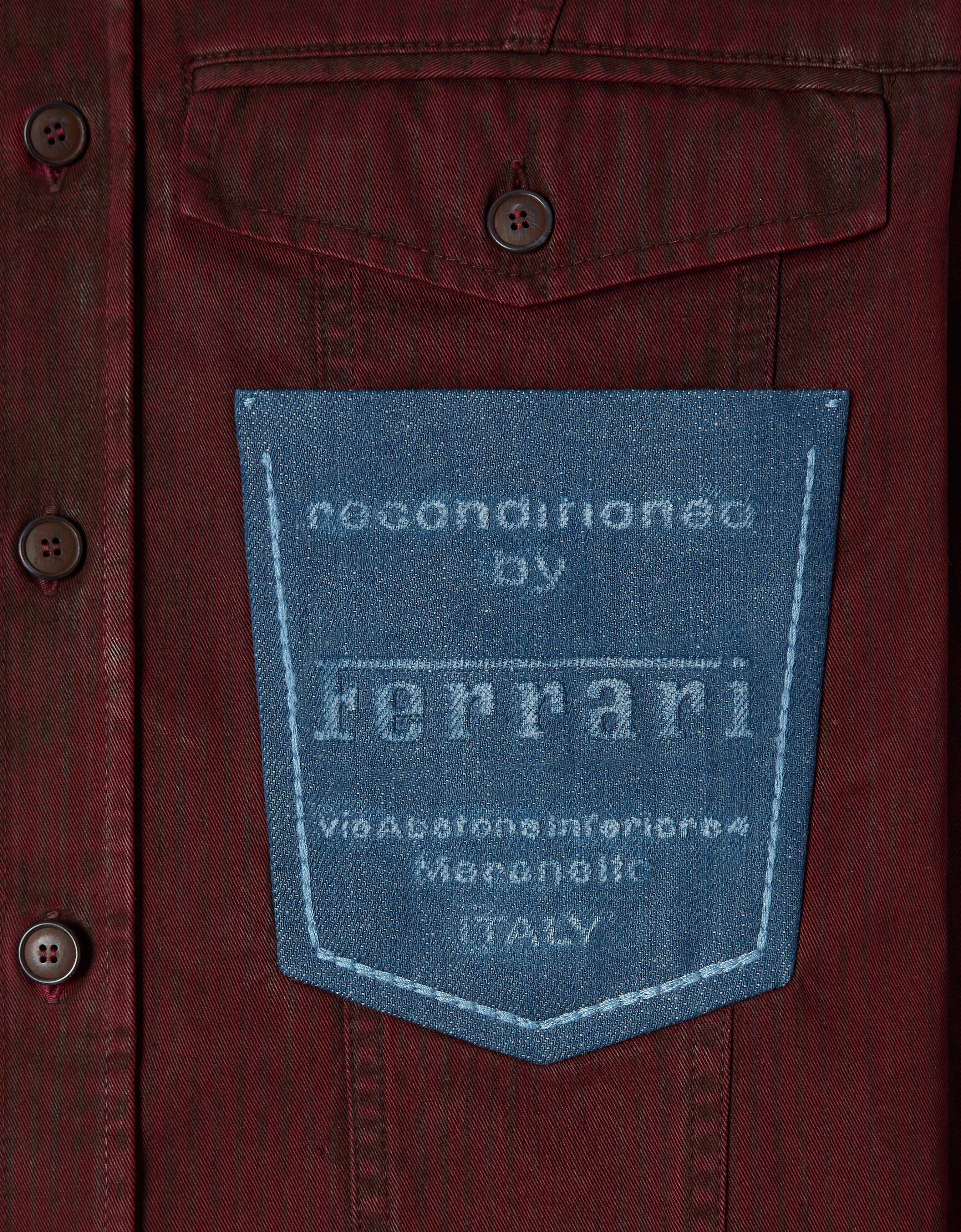 Ferrari Reconditioned by Ferrari cotton overshirt jacket Burgundy 49999f