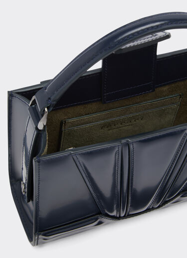Ferrari Bolso tote Ferrari GT de piel micro cepillada Navy 21463f