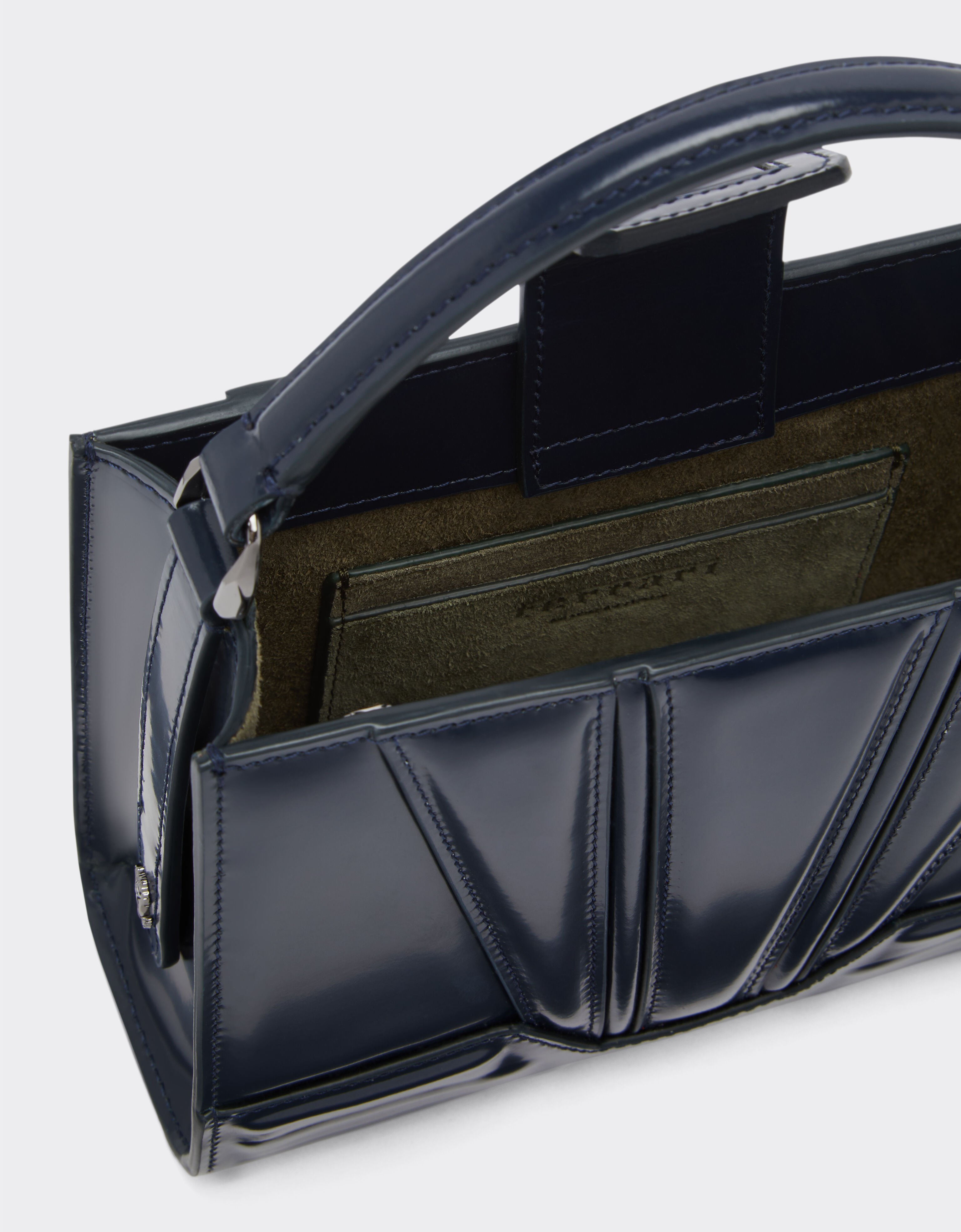 Ferrari Bolso tote Ferrari GT de piel micro cepillada Navy 21463f