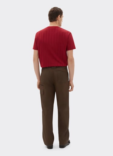 Ferrari Striped cotton T-shirt with Ferrari logo Maison Red 51023f