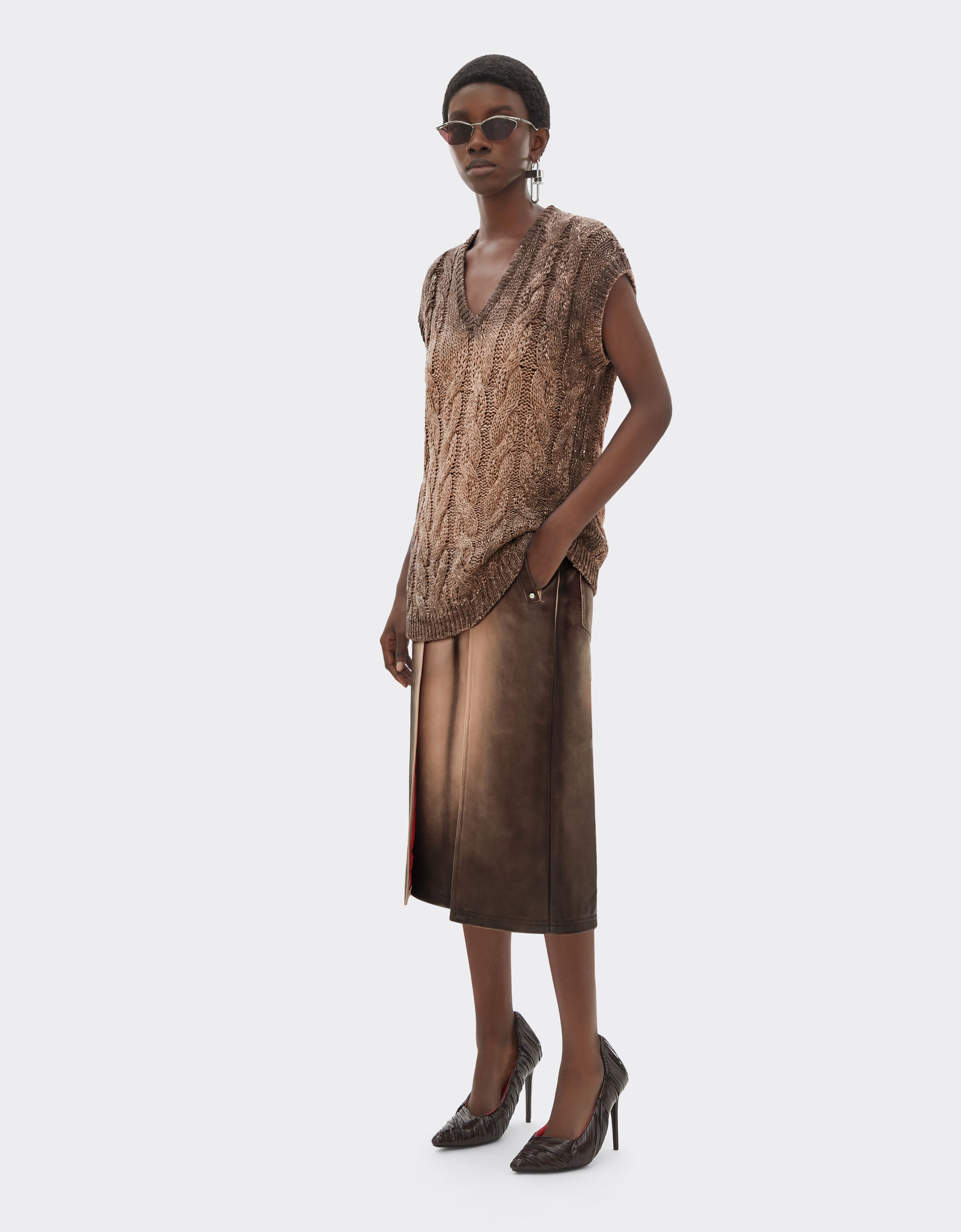 Ferrari Falda de piel aerografiada Marrone Scuro 51437f