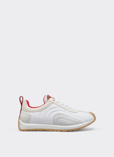 Ferrari Leather and suede sneakers Optical White 50379f