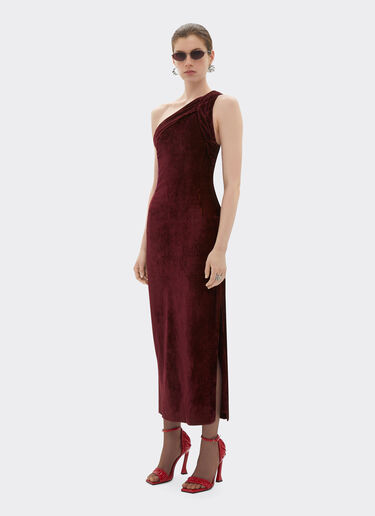 Ferrari Shiny corduroy dress Mahogany 22644f
