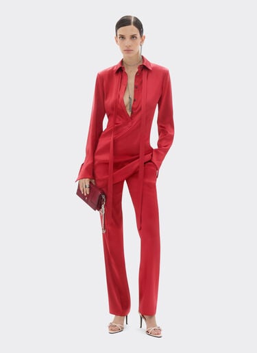 Ferrari Stretch satin trousers Maison Red 49933f