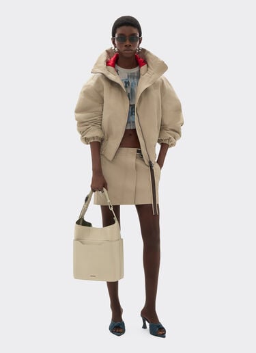 Leather bucket bag Ferrari Leather bucket bag Chalk 49145f