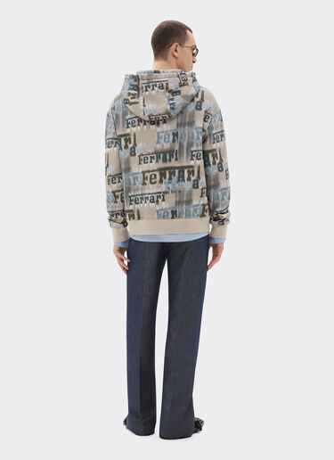 Ferrari Sweatshirt avec imprimé Ferrari Ikat Beige 22830f