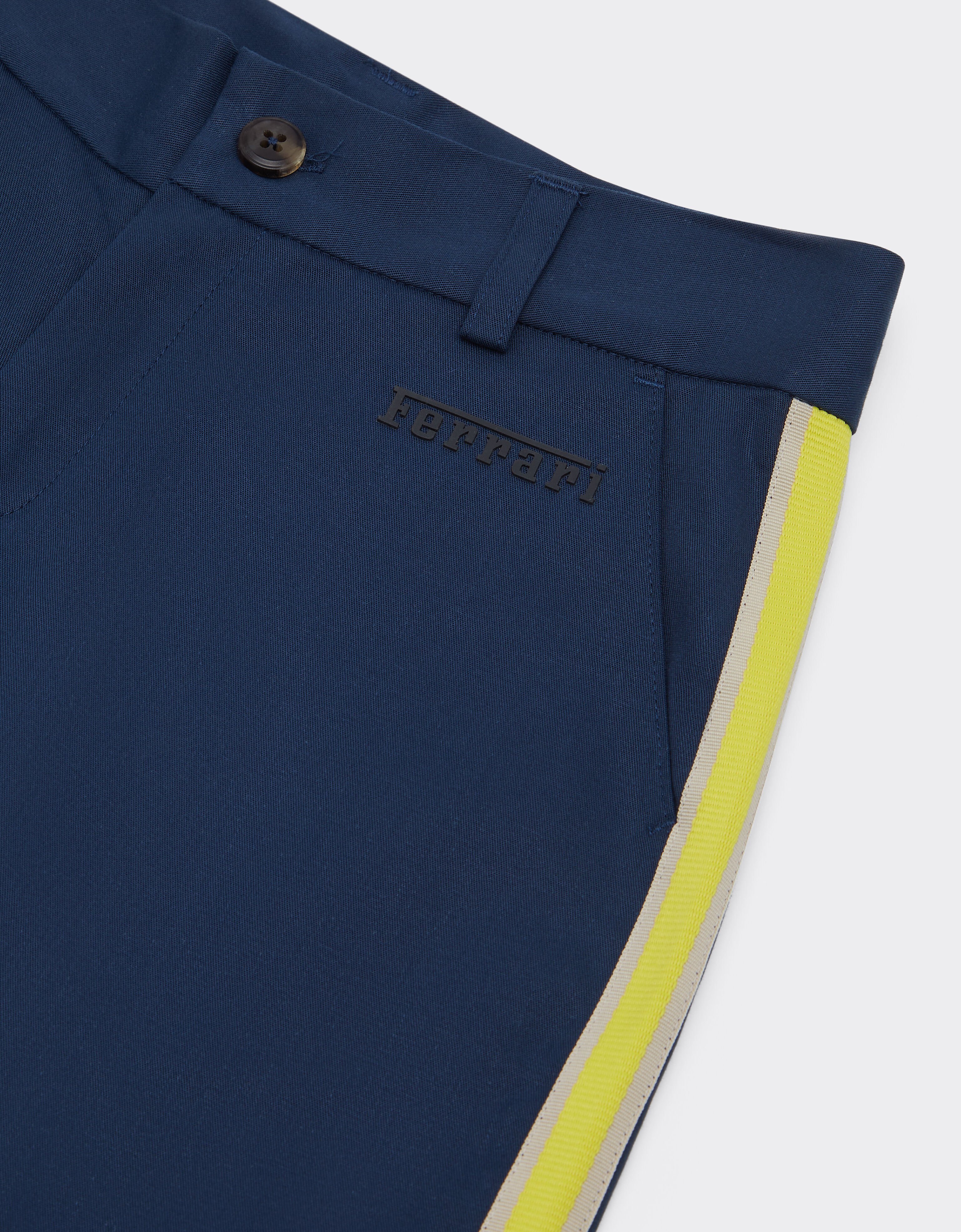 Ferrari Pantalón de gabardina de algodón Navy 22335fK