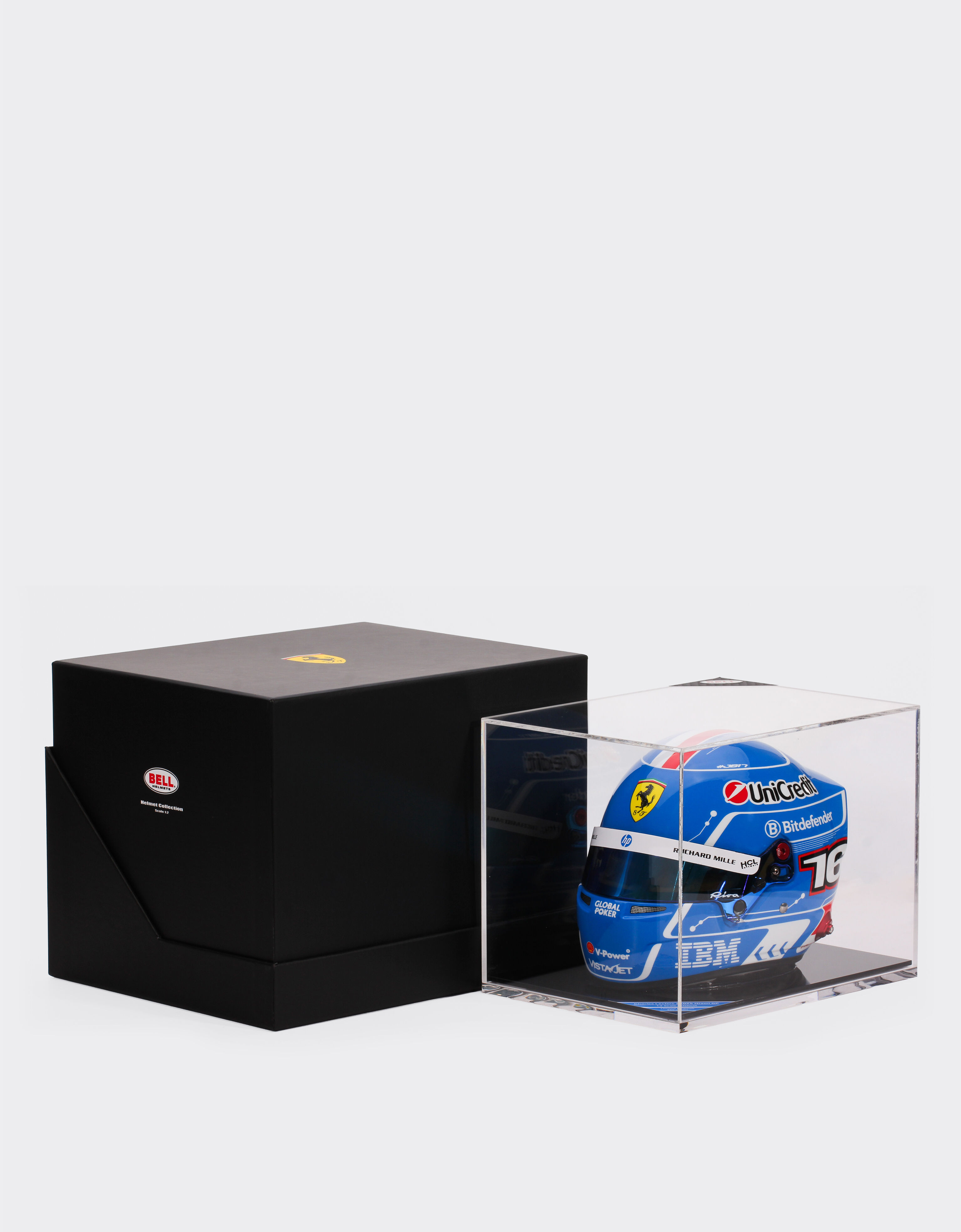 Ferrari Charles Leclerc Miami 2025 Special Edition mini helmet in 1:2 scale MULTICOLOUR LA07Sf