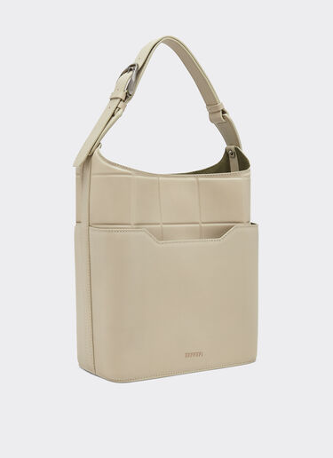 Ferrari Leather bucket bag Chalk 49145f