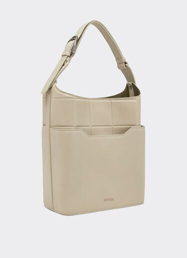 Leather bucket bag Ferrari Leather bucket bag Chalk 49145f
