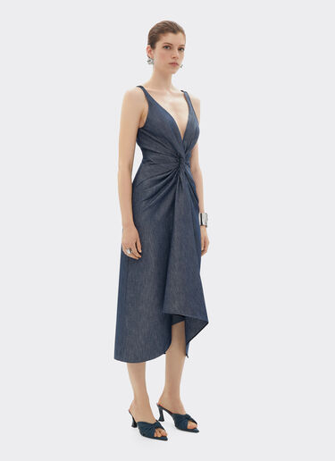 Ferrari Abito midi in tricotina effetto denim Denim Scuro 22446f