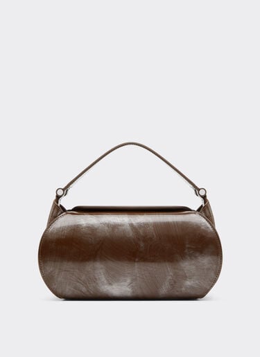 La Ferrari Dino top handle bag in abraded leather Ferrari La Ferrari Dino top handle bag in abraded leather Silver 49766f