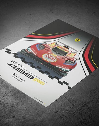 Ferrari Póster oficial del Ferrari SF-25 Giallo LE0P0147EXT0001f
