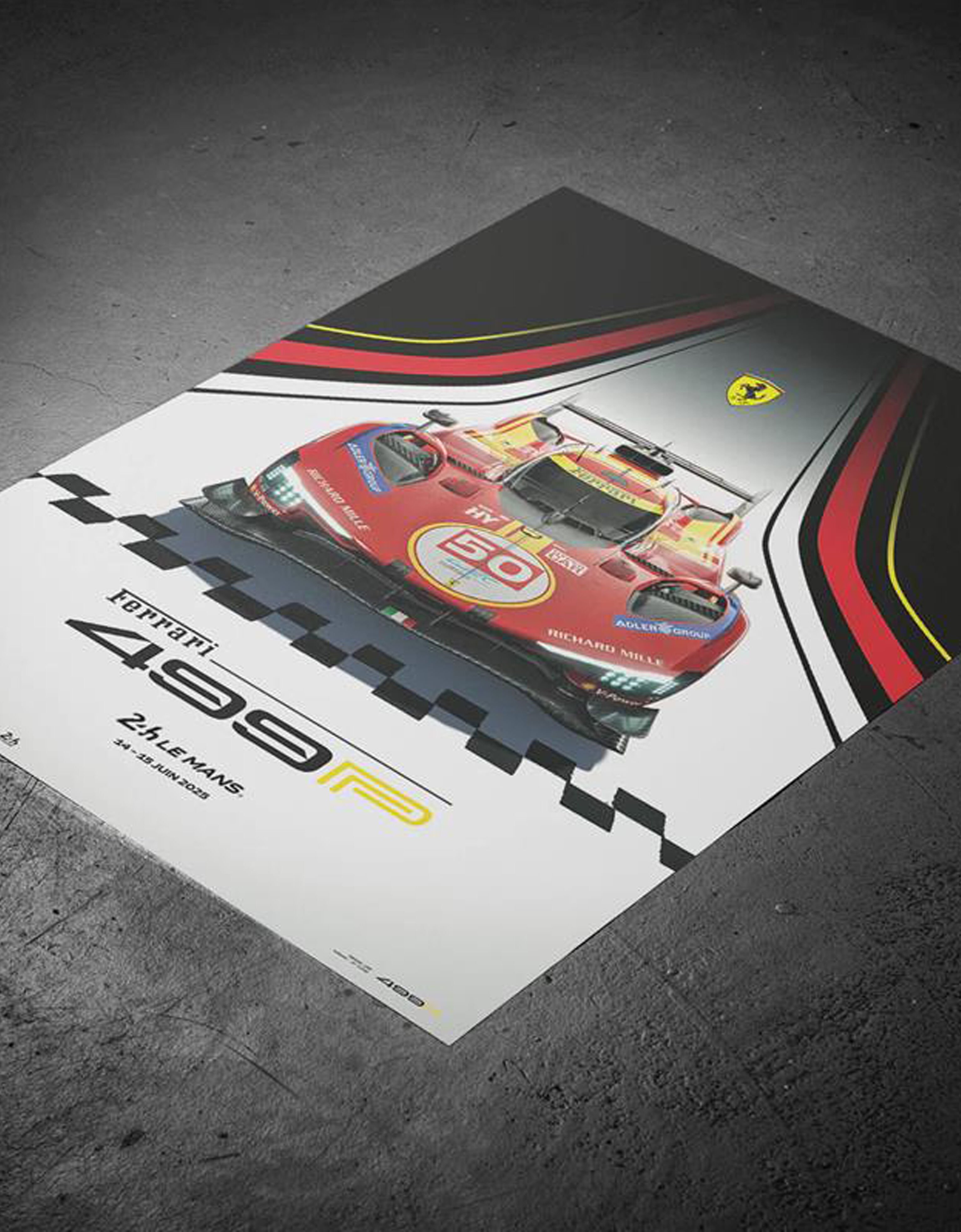 Ferrari Póster oficial del Ferrari SF-25 Giallo LE0P0147EXT0001f